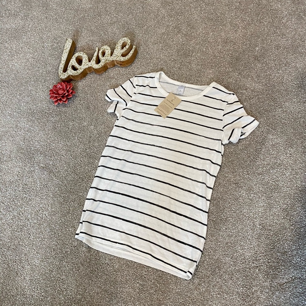 Alternative apparel short sleeved striped tee
